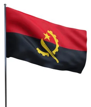 Angola Flag Image Stock Illustration