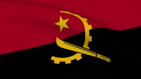 Angola Flag Loop Video stock 241175365