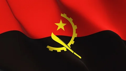 Angola flag loop waving on wind. Stock Footage 119182029