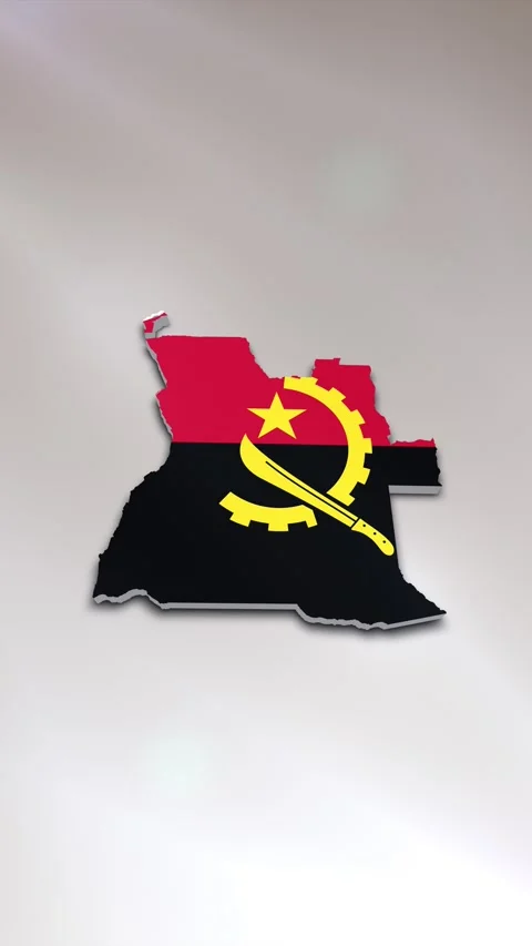 Angola Flag on Map Stock Footage 278172399