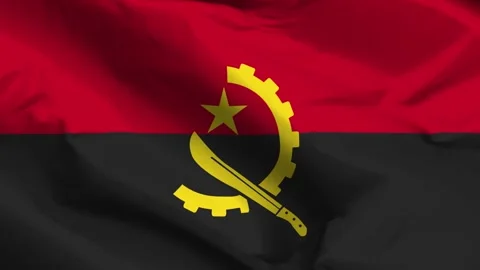 Angola flag moved by the wind Stock Footage 292446493