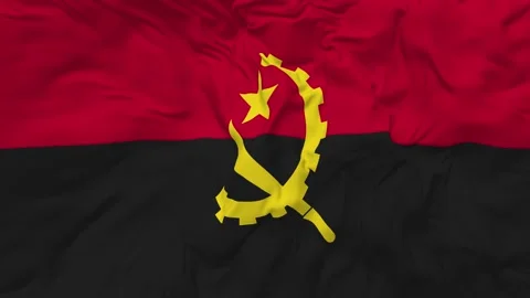 Angola Flag Seamless Looping Background Waving Slow Motion Stock Footage 233808114