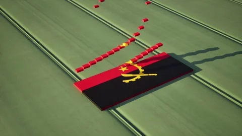 Angola Flag - Slow Motion Video stock 318676120