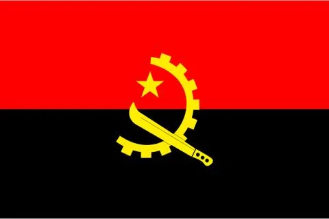 Angola flag vector illustration Stock Illustration