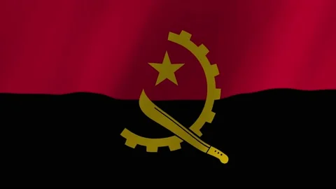 Angola flag waving animation Video stock 220072616