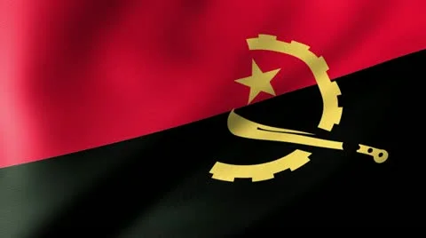 Angola Flag Waving Stock Footage 12207466