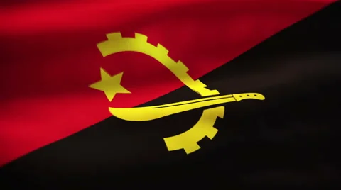 Angola flag waving Stock Footage 55494565
