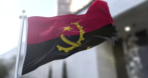 Angola-flag-waving-seamless-loop-4k-60fps Stock Footage 332291628
