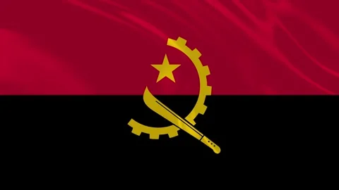Angola Flag Wind Waving Stock Footage 336064474