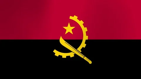 Angola Flag Wind Waving Stock Footage 336064542