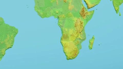 Angola Map 3D animated with Borders Video stock 348510140