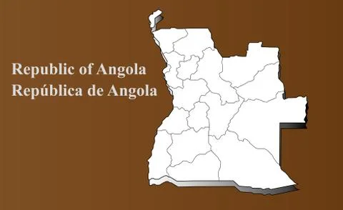 Angola map Stock Illustration