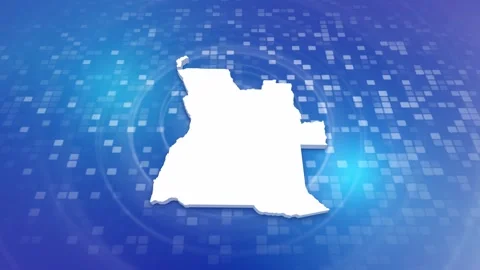 Angola Map Intro Stock Footage 247909572