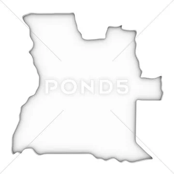 Angola map Stock Photos