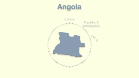 Angola MAP revealingmotion graphics data elements Stock Footage 339856648