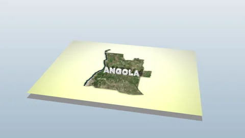 Angola Map Unfolding Stock Footage 283801495