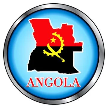 Angola Round Button Stock Illustration