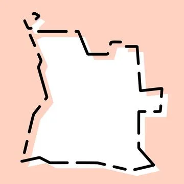 Angola simplified vector map Illustrazione stock