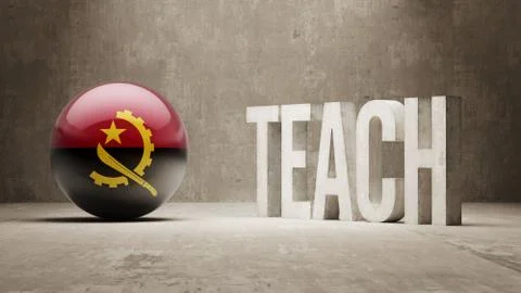 Angola. Teach Concept. Stock Illustration