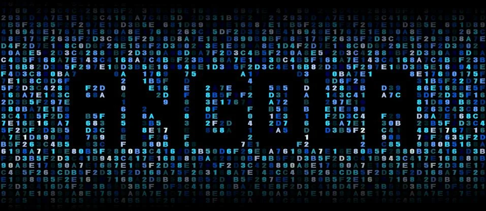 Angola text on hex code illustration Stock-Illustration