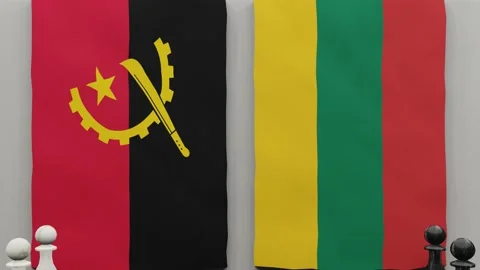 Angola vs Lithuania on the chessboard Stock Footage 202135113