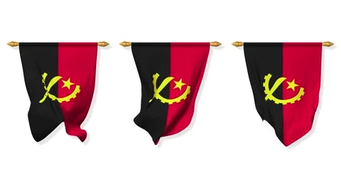 Angola Wall Hanging Flag Waving in the Wind Stock Footage 231553791