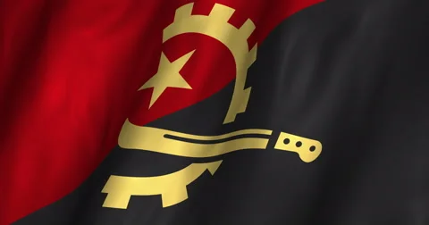 Angola Waving Flag-4K Stock Footage 48124272