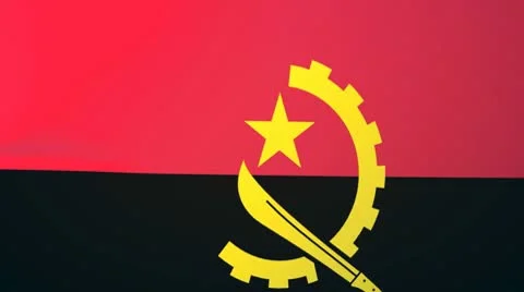 Angola Waving Flag Stock Footage