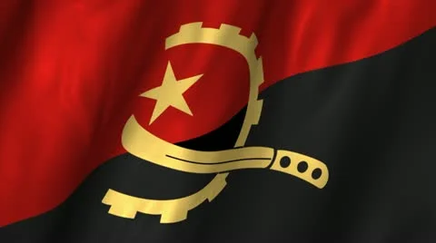 Angola Waving Flag Video stock 12236073