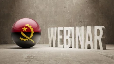 Angola. Webinar Concept. Stock Illustration