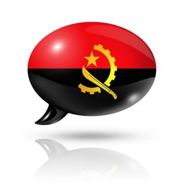 Angolan flag speech bubble Illustrazione stock