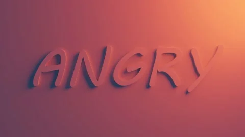 Angry 3D quality render on the wall background with soft shadow. Stock Footage 155616241