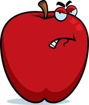 Angry Apple Stock Illustration