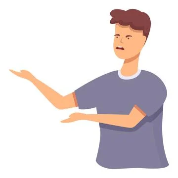 Angry argument icon cartoon vector. Irate problem Stock Illustration