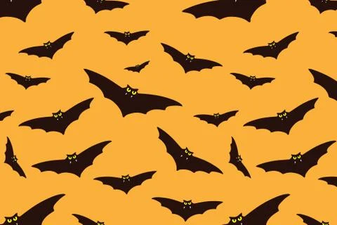 Angry bats attack on the sunset Stock Illustration