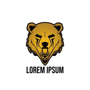 Angry bear head vector for your esport or sports logo Illustrazione stock