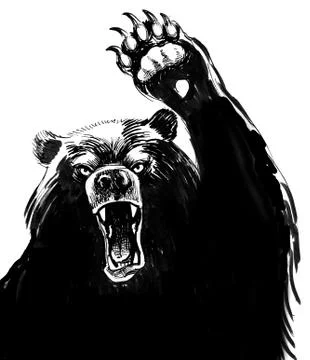 Angry bear Stock Illustration