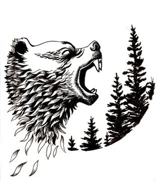 Angry bear Stock Illustration