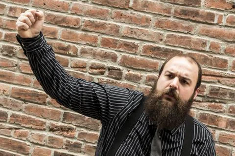 Angry Bearded Man Stock Photos
