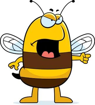 Angry Bee Stock Illustration