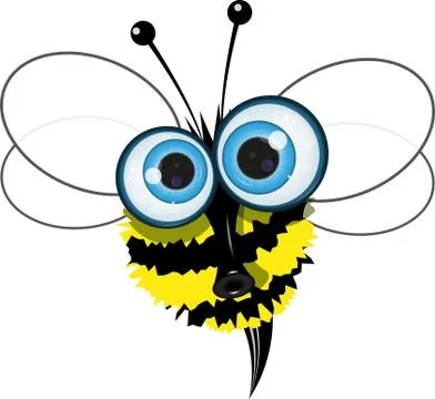 Angry bee Stock Illustration