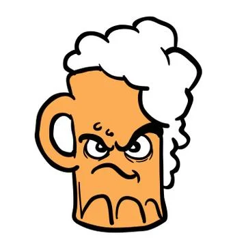 Angry beer Stock Illustration