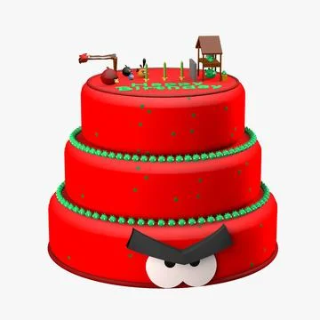 Angry Birds Cake 3D Model