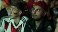Angry Blonde Boys Painted Faces Football Closeup Portrait German People Enjoy HD Footage