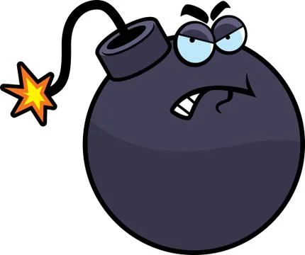 Angry Bomb Stock Illustration
