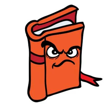 Angry book Stock Illustration