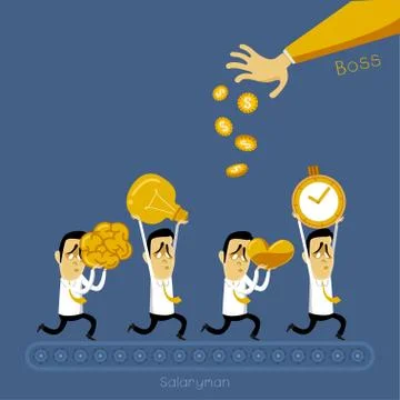 Angry boss action Stock Illustration