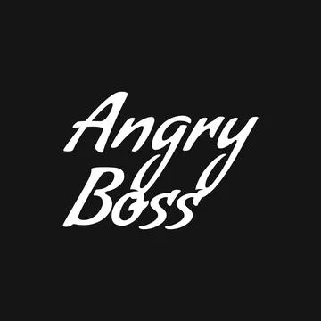 Angry Boss Concept Logotype Template Stock Illustration