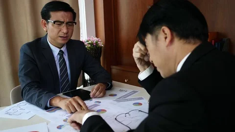 Angry boss dissatisfied with bad work result. Stock Footage 80910654