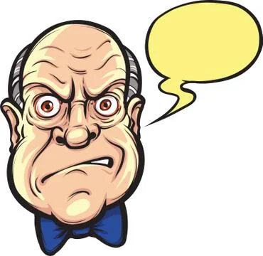 Angry boss face Stock Illustration